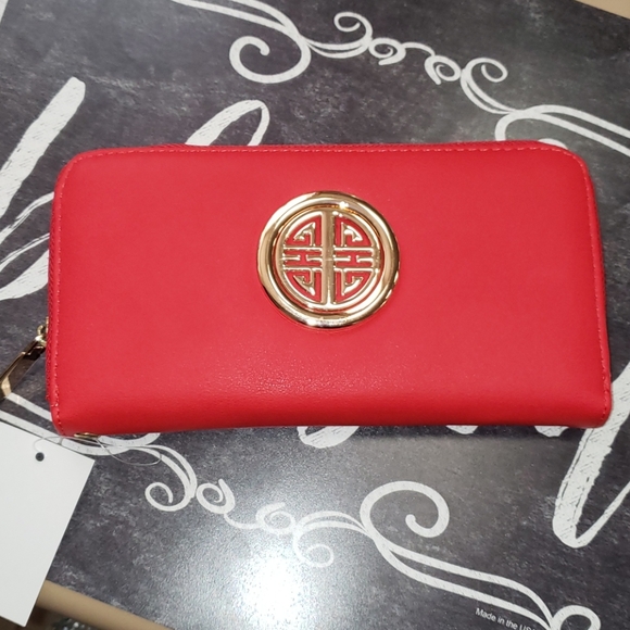 None Handbags - Watermelon Red Wallet